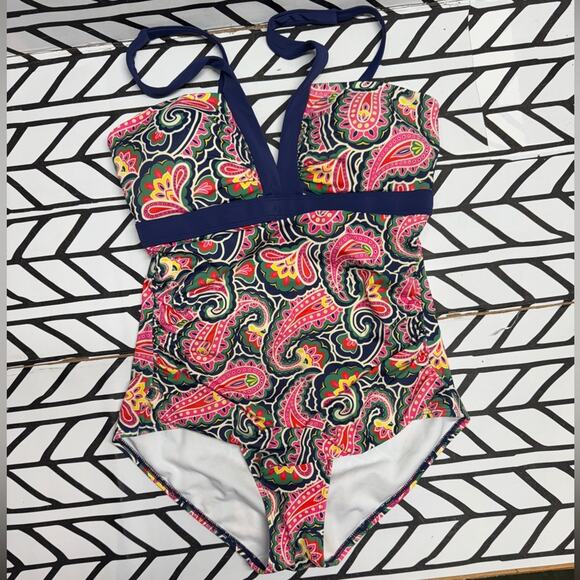 Boden Corsica Paisley Swimsuit size 8 - Picture 2 of 6